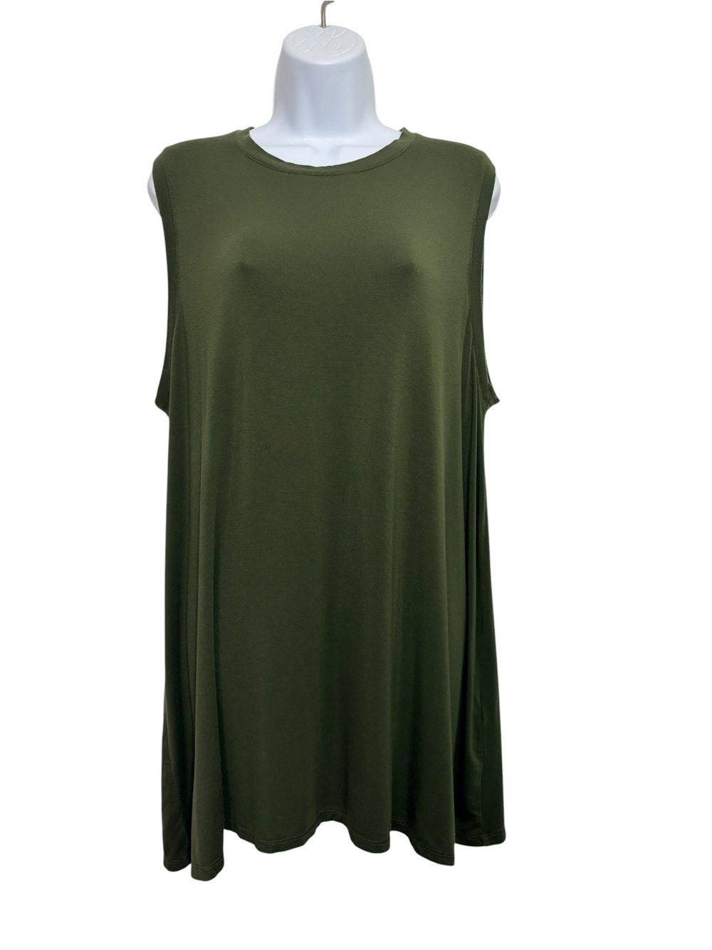 Daily Ritual Olive Green Sleeveless Tank Top Sz XXL Soft Cozy Stretch Yoga Gym
